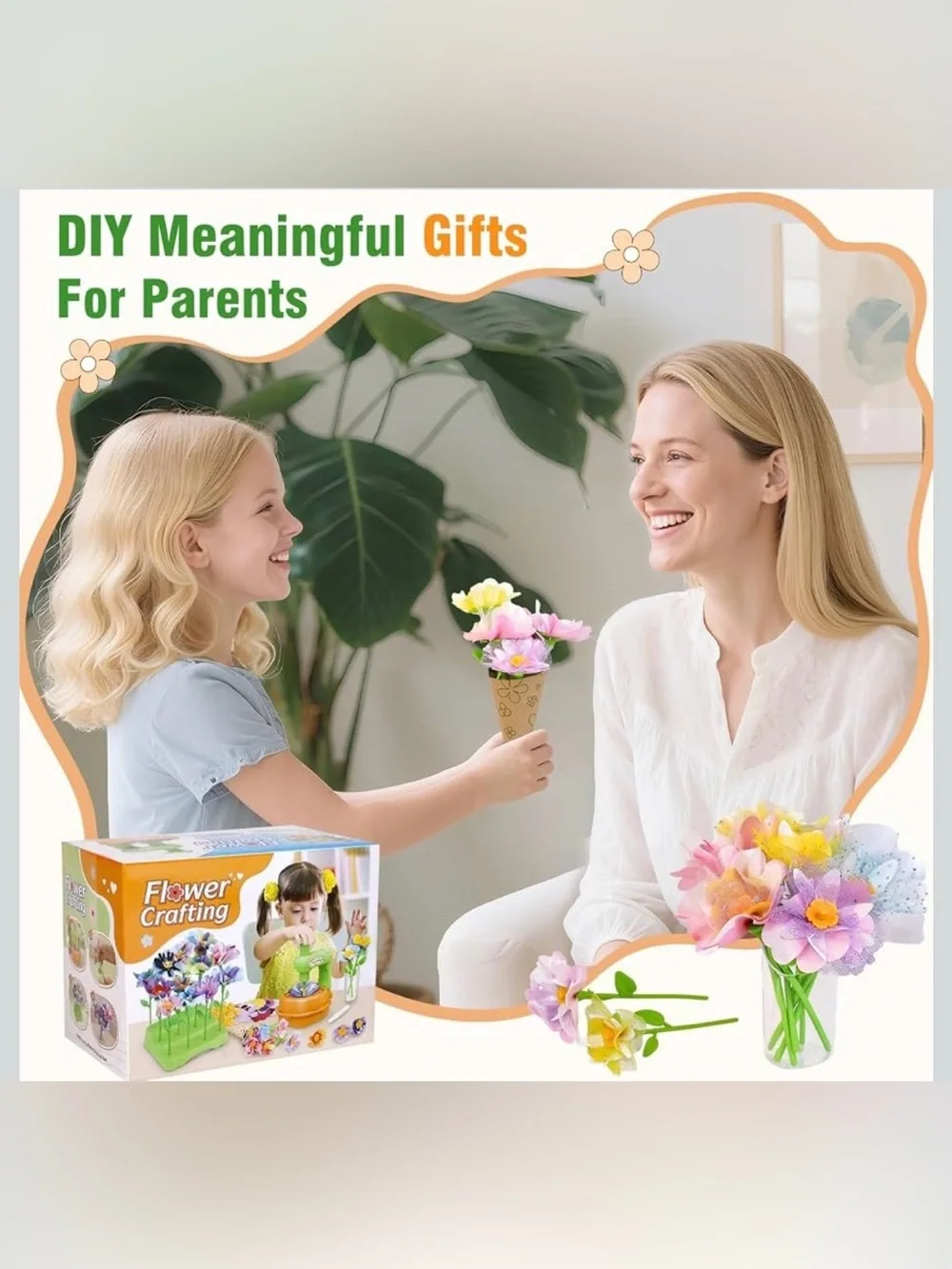 EZBIORT Educational Activity Fabric Flower Craft, DIY Craft Kits Toys for Kids 4